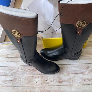 Liz Claiborne Tilia black/tan riding boots 7M